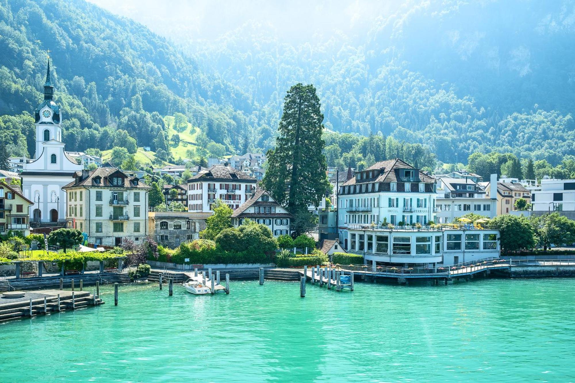 Hotel Terrasse Am See Vitznau Luaran gambar